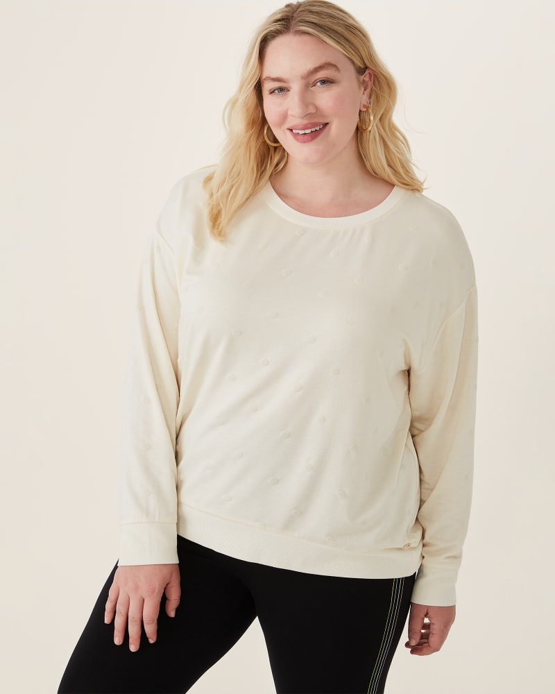 Front of plus size Hailey High-Low Sweater by Marc NY | Dia&Co | dia_product_style_image_id:175501